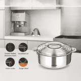Milton Galaxia Stainless Steel Casserole | 2.5 L | Silver