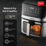 Impex Smart Fry DS65 | 6.5 L | Black and Steel Finish
