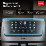 Impex Smart Fry DS65 | 6.5 L | Black and Steel Finish