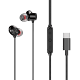 Lapcare C Buds | Type-C Wired Earbuds with inbuilt MIC | Black |  LBD-404