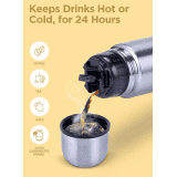 Milton Flip Lid 350 Thermosteel Water Bottle | 350 ml | Silver