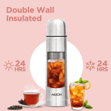 Milton Flip Lid 350 Thermosteel Water Bottle | 350 ml | Silver