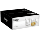 Treo by Milton Knitts 380 Whisky Glass | Set of 6 | 380 ml Each | Transparent