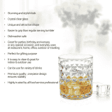Treo by Milton Knitts 380 Whisky Glass | Set of 6 | 380 ml Each | Transparent