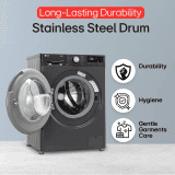 LG Front Load Fully Automatic Washer Dryer | 11/7Kg | Middle Black | FHD1107SWM.AMBQEIL