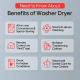 LG Front Load Fully Automatic Washer Dryer | 11/7Kg | Middle Black | FHD1107SWM.AMBQEIL