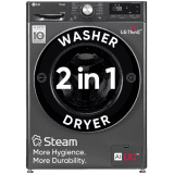 LG Front Load Fully Automatic Washer Dryer | 11/7Kg | Middle Black | FHD1107SWM.AMBQEIL