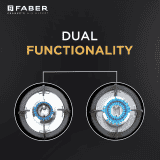 Faber HOB SUPERIA HT763 BR AI | 3 Brass Burners | Toughened Black Glass