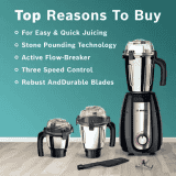 Bosch Mixer Grinder | 3 Jars | 1000 W | Black | MGM8836BIN
