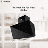 Faber Zenith FL HC SC BK IN Chimney | 90 cm | Black