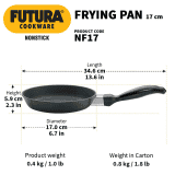 Hawkins Futura Non-Stick Aluminium Frying Pan | 17 cm | NF17
