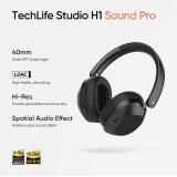 realme TechLife Studio H1 Over Ear Wireless Headphone | 40mm | Black