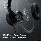 JBL Tune 520C On Ear Type C Wired Headphone | Pure Bass Sound | Black