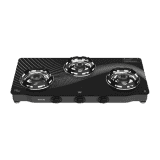 Butterfly Renz Glass Top Gas Stove | 3 Burner | Black