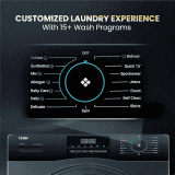 Haier Fully Automatic Front Load Washing Machine | 7 kg | 5 Star | Black | HW70-IM12929BK