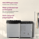 Godrej Semi Automatic Top Load Washing Machine | 12 Kg | 5 Star | Mist grey | WS EDGE UNO 120 5.0 PB4 MIGR