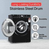 LG Fully Automatic Front Load Washing Machine | 12 Kg | 5 Star | Onyx Black | FHP1412Z5O