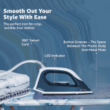 Havells Glace Plus Dry Iron | 1000 Watts | Stainless Steel | Blue