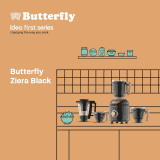 Butterfly ZieraBlack Mixer Grinder | Uniform Grinding - Tornado Blade & Lid | 4 Jars | 1000 Watt