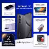 Redmi 15 5G | 6GB | 128GB | Midnight Black