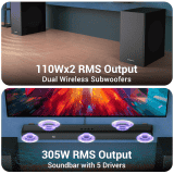 Zebronics Dual Wireless Bluetooth Soundbar | Dolby Atmos | 725 W | Juke Bar 9850