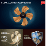 Impex Metadio 18 PF Gold Pedestal Fan  | 450 mm