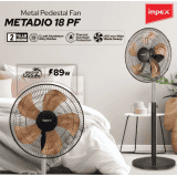 Impex Metadio 18 PF Gold Pedestal Fan  | 450 mm