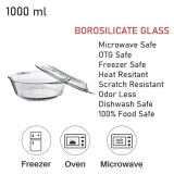Iveo Borosilicate Glass Casserole | IVBMCAS1000RD