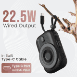 Portronics Power Shutter Home Wireless Powerbank | 10000 Mah | 22.5W Wired output | POR 2901