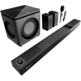 Zebronics Juke Bar Wireless Subwoofer & Satellite Bluetooth Soundbar | 1100 W | Black