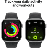 Apple Watch Series 11 | GPS | 46mm | Space Grey Aluminium Case Black Sport Band  | S/M | Black Strap | MEV04HN/A