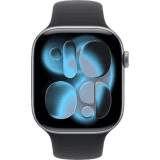 Apple Watch Series 11 | GPS + Cellular | 46mm | Grey Aluminium Case Black Sport Band | M/L | Black Strap | MFCA4HN/A