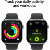 Apple Watch Series 11 | GPS + Cellular | 46mm | Grey Aluminium Case Black Sport Band | M/L | Black Strap | MFCA4HN/A