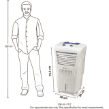 BAJAJ 23 L Room/Personal Air Cooler | COOLEST FRIO | White