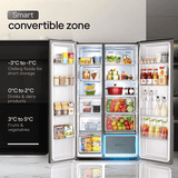 Godrej Side By Side Refrigerator | 600 L | Storm Blue | AI Powered 3 IntelligentMod | 3 Star | RS EONVELVET 646C RIT SM BL