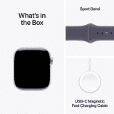 Apple Watch Series 11 | GPS + Cellular | 46mm | Silver Aluminium Case Purple Fog Sport Band | M/L | Purple Fog Strap | MFCR4HN/A