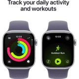 Apple Watch Series 11 | GPS + Cellular | 46mm | Silver Aluminium Case Purple Fog Sport Band | M/L | Purple Fog Strap | MFCR4HN/A