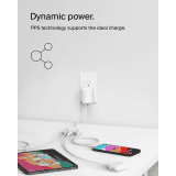 Belkin 42W Two Ports Wall Charger | USB C + A Charger | White | WCB009ZBWH