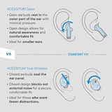 Sennheiser ACCENTUM Open True Wireless Earbuds | Smart Touch Controls | Black