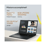 Asus Vivobook Go 15 Laptop | AMD Ryzen 3 Quad Core 7320U  | 8 GB | 512 GB SSD | Mixed Black | E1504FA-NJ130WS