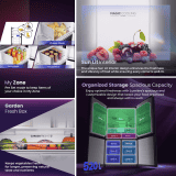 Haier Lumiere Auto Defrost Four Door Refrigerator | 520 Liters | 3 Star | Colorful Digital Display | Mirror Glass | HRB-600MGU1