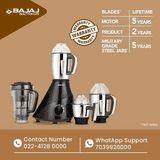 Bajaj Armor Series QuadraMax Mixer Grinder | 1000 W | 4 Jars