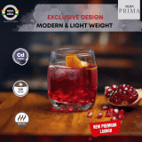 Yera Prima Zest Designer Tumbler set | 215 ml | Hot & Cold Drinks | Juice | Transparent