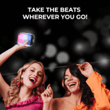 iGear Spectrum Mini Bluetooth Speaker | 15W |  9 Light Modes with 10 Million Colours | Black