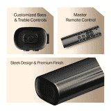 Boat Aavante Aura Plus Soundbar | 160W | 2.1Ch | Premium Black