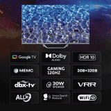 Haier QLED S80 4K Ultra HD Smart Google TV | Dolby Audio | 164cm (65) | H65S80FUX