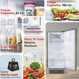 LG Smart Inverter Compressor Direct Cool Single Door Refrigerator | 210 L | 5 Star | Shiny Steel | GL-D231APZU