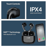 Boat Airdopes Beat Earphones | 13mm Drivers | Black