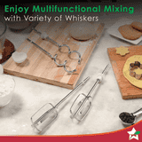 Wonderchef Crimson Revo Stand Mixer | 5 Speed Settings | Rotating Head Technology | 4.5L Stainless Steel Bowl | 300 Watt | Red