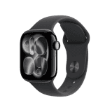 Apple Watch Series 11 | GPS + Cellular | 42mm | S/M | Jet Black Aluminium Case with Black Sport Band | MF834HN/A